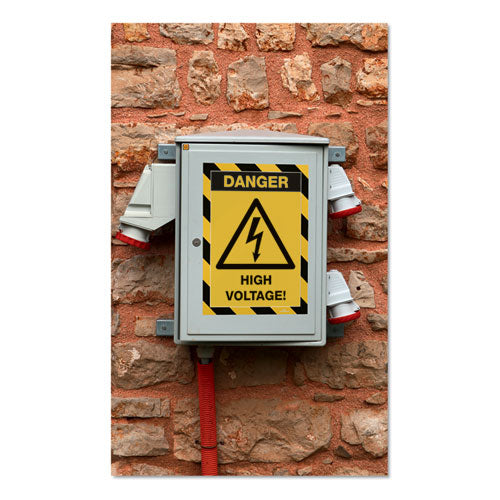 Duraframe Security Magnetic Sign Holder, 8.5 X 11, Yellow/black Frame, 2/pack