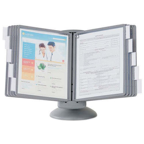 Sherpa Motion Desk Reference System, 10 Panels, Gray Borders