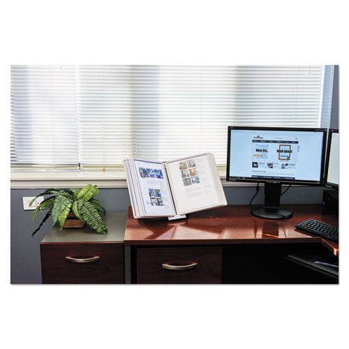 Sherpa Desk Reference System, 10 Panels, 10 X 5.88 X 13.5, Gray Borders