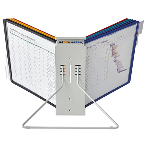 Instaview Expandable Desktop Reference System, 10 Panels, Assorted Borders
