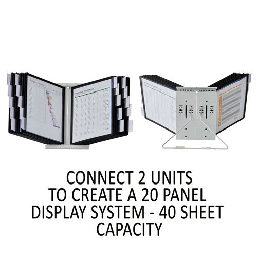Instaview Desktop Reference System Instaview Expandable Desktop Reference System, 10 Panels, Black Border