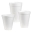 Foam Drink Cups, 10 Oz, White, 25/bag, 40 Bags/carton