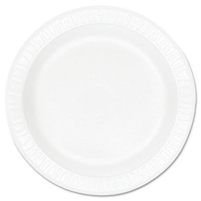 Concorde Foam Plate, 10.25" Dia, White, 125/pack, 4 Packs/carton