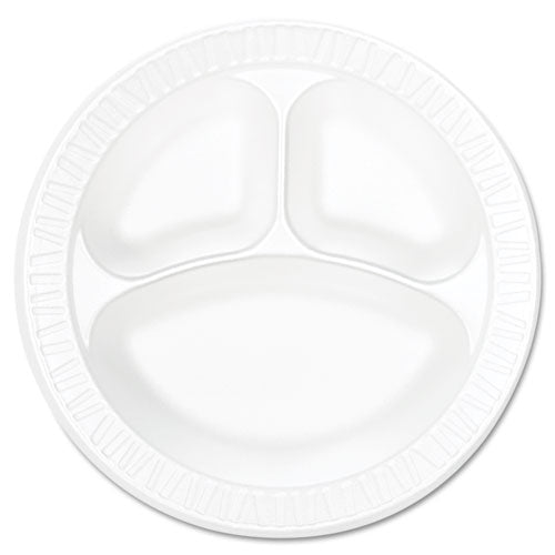 Concorde Foam Plate, 10.25" Dia, White, 125/pack, 4 Packs/carton