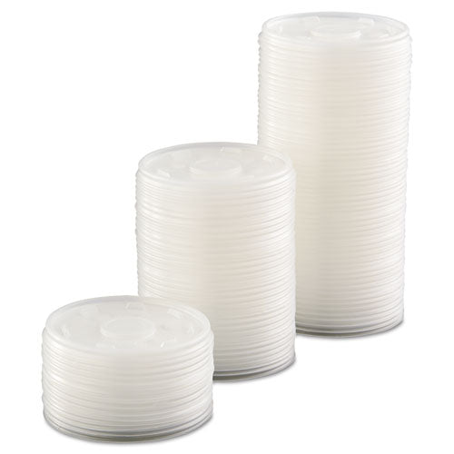 Plastic Cold Cup Lids, Fits 10 Oz Cups, Translucent, 100 Pack, 10 Packs/carton