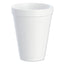 Foam Drink Cups, 12 Oz, White, 25/bag, 40 Bags/carton