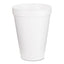 Foam Drink Cups, 12 Oz, White, 25/pack