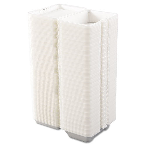 Foam Hinged Lid Containers, 1-compartment, 6.4 X 9.3 X 2.9, White, 100/pack, 2 Packs/carton