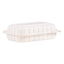 Proplanet Hinged Lid Containers, Hoagie Container, 6.5 X 9 X 2.8, White, Plastic, 200/carton