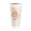 Cafe G Foam Hot/cold Cups, 20 Oz, Brown/red/white, 20/pack