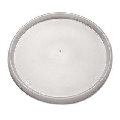 Plastic Lids For Foam Containers, Flat, Vented, Fits 24-32 Oz, Translucent, 100/pack, 5 Packs/carton