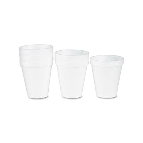 Foam Drink Cups, 6 Oz, White, 25/bag, 40 Bags/carton