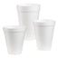 Foam Drink Cups, 8 Oz, White, 25/bag, 40 Bags/carton
