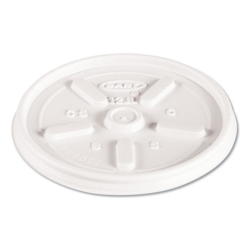 Plastic Lids, Fits 8 Oz To 10 Oz Hot/cold Foam Cups, Vented, White, 100/pack, 10 Packs/carton