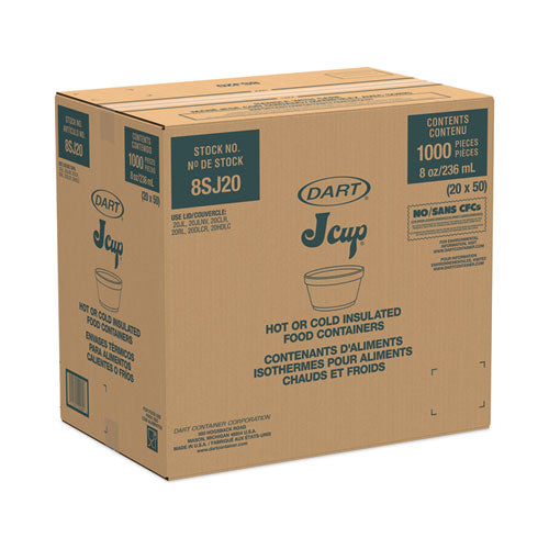 Foam Container, 8 Oz, White, 1,000/carton