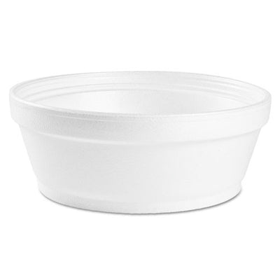 Foam Container, Squat, 8 Oz, 4.63" Diameter X 1.13"h, White, 500/carton