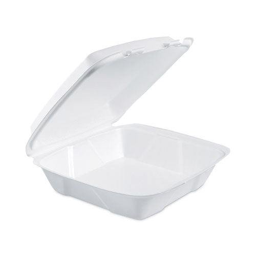 Insulated Foam Hinged Lid Containers, 1-compartment, 9 X 9.4 X 3, White, 200/pack, 2 Packs/carton
