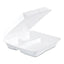 Foam Hinged Lid Containers, 9.25 X 9.5 X 3, 200/carton
