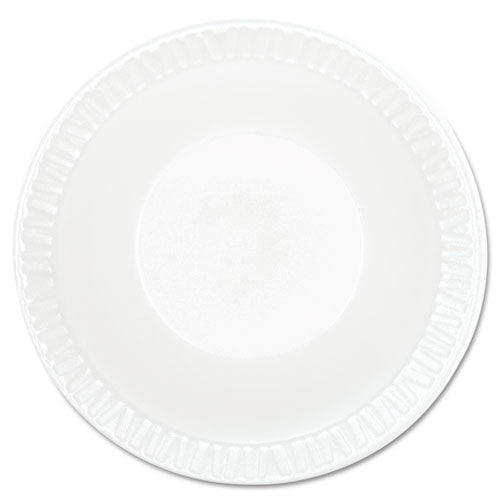 Concorde Foam Plate, 3-compartment, 9" Dia, White, 125/pack, 4 Packs/carton