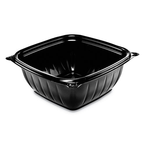 Presentabowls Pro Black Square Bowls, 32 Oz, 8.5 X 8.5 X 2, Plastic, 63/bag, 4 Bags/carton