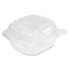 Clearseal Hinged-lid Plastic Containers, Sandwich Container, 13.8 Oz, 5.4 X 5.3 X 2.6, Clear, Plastic, 500/carton
