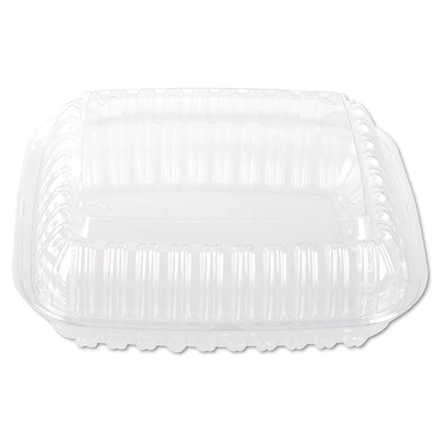 Showtime Clear Hinged Containers, Pie Wedge, 6.67 Oz, 6.1 X 5.6 X 3, Clear, Plastic, 125/pack, 2 Packs/carton