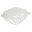 Clearseal Hinged-lid Plastic Containers, 8.25 X 8.25 X 3, Clear, Plastic, 125/pack, 2 Packs/carton