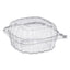 Clearseal Hinged-lid Plastic Containers, 9.3 X 8.8 X 3, Clear, Plastic, 100/bag, 2 Bags/carton