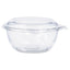 Tamper-resistant, Tamper-evident Bowls With Flat Lid, 16 Oz, 5.5" Diameter X 2.7"h, Clear, Plastic, 240/carton