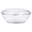Tamper-resistant, Tamper-evident Bowls With Dome Lid, 48 Oz, 8.9" Diameter X 3.4"h, Clear, Plastic, 100/carton