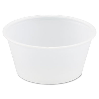 Polystyrene Portion Cups, 3.25 Oz, Translucent, 250/bag, 10 Bags/carton