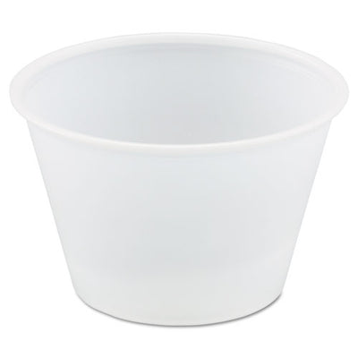 Polystyrene Portion Cups, 4 Oz, Translucent, 250/bag, 10 Bags/carton
