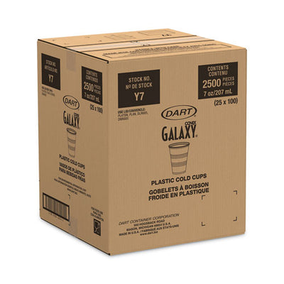High-impact Polystyrene Cold Cups, 7 Oz, Translucent, Clear, 100/pack