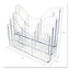 3-tier Document Organizer W/6 Removable Dividers, 14w X 3.5d X 11.5h, Clear
