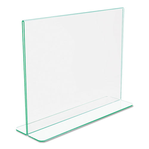 Superior Image Premium Green Edge Sign Holders, 11 X 8.5 Insert, Clear/green
