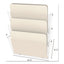 Unbreakable Docupocket Wall File, 3 Sections, Letter Size, 14.5" X 3" X 6.5", Clear, 3/pack