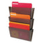 Unbreakable Docupocket Wall File, 3 Sections, Letter Size, 14.5" X 3" X 6.5", Smoke, 3/pack