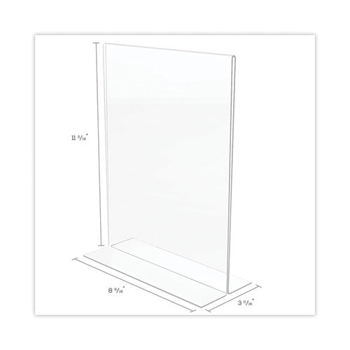 Classic Image Double-sided Sign Holder, 8.5 X 11 Insert, Clear