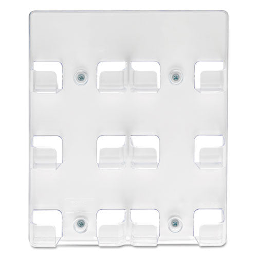 6-pocket Business Card Holder, Holds 480 Cards, 8.5 X 1.63 X 9.75, Plastic, Clear