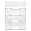 4-pocket Business Card Holder, Holds 200 Cards, 3.94 X 3.5 X 3.75, Plastic, Clear
