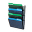 Docupocket Stackable Four-pocket Wall File, 4 Sections, Letter Size, 13" X 4", Smoke