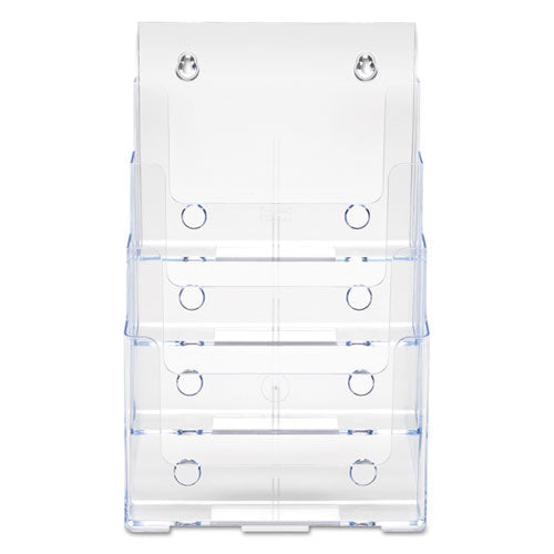 4-compartment Docuholder, Magazine Size, 9.38w X 7d X 13.63h, Clear