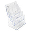 4-compartment Docuholder, Magazine Size, 9.38w X 7d X 13.63h, Clear