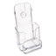 Docuholder For Countertop/wall-mount W/card Holder, 4.38w X 4.25d X 7.75h, Clear