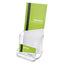 Docuholder For Countertop/wall-mount W/card Holder, 4.38w X 4.25d X 7.75h, Clear