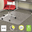 Economat Occasional Use Chair Mat, Low Pile Carpet, Flat, 46 X 60, Rectangle, Clear
