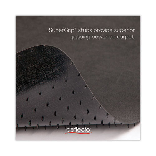 Supermat Frequent Use Chair Mat For Medium Pile Carpet, 45 X 53, Rectangular, Black