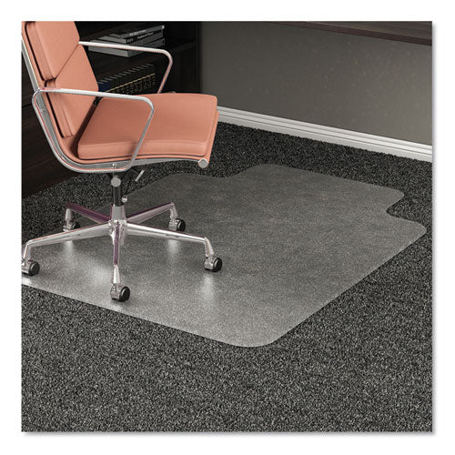 Rollamat Frequent Use Chair Mat, Med Pile Carpet, Flat, 36 X 48, Lipped, Clear