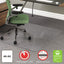 Rollamat Frequent Use Chair Mat, Medium Pile Carpet, Flat, 46 X 60, Rectangle, Clear