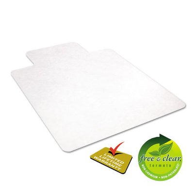 Economat All Day Use Chair Mat For Hard Floors, 36 X 48, Lipped, Clear